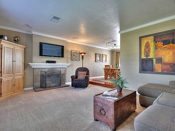 Brick Fireplace in Living Room