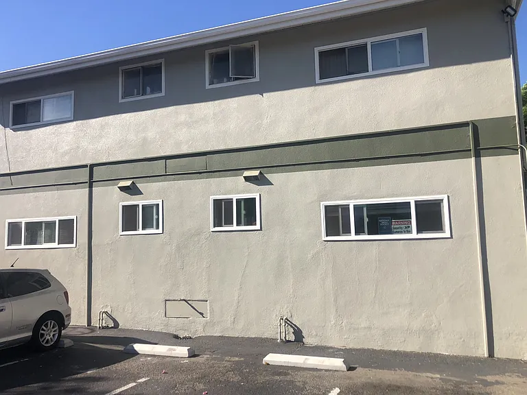 Parking lot view of building