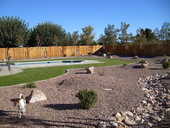 Backyard fully landscaped - Summer 2009