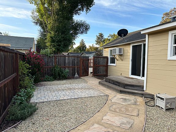 Back yard, deck and patio.