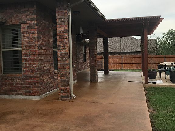 Stained back porch/patio