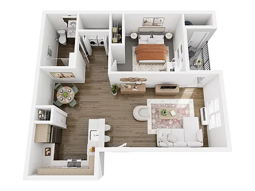 Floor plan 1x1A