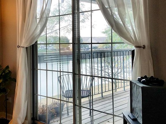 View of the balcony which overlooks the lake