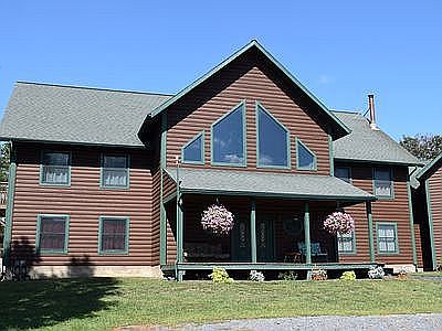 Large custom log home 
