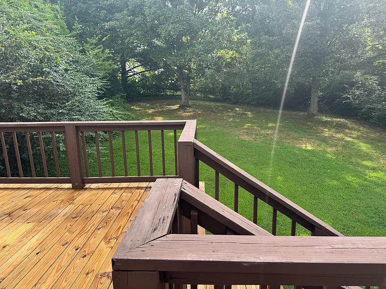Large fenced yard
