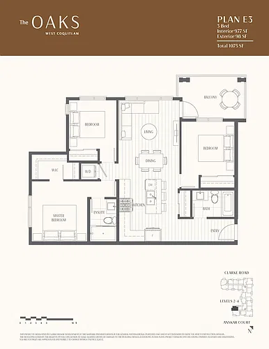 Floor plan 3 Bedroom Condo - 424