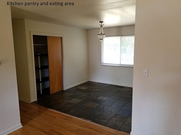 Dining room with kitchen pantry