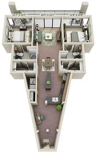 Floor plan B1 T
