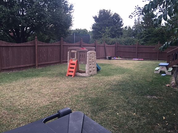 Fenced in Back Yard