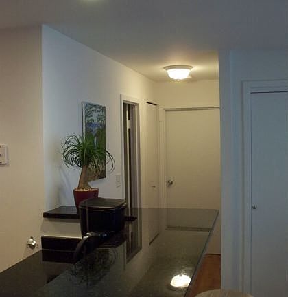 breakfast bar and hallway