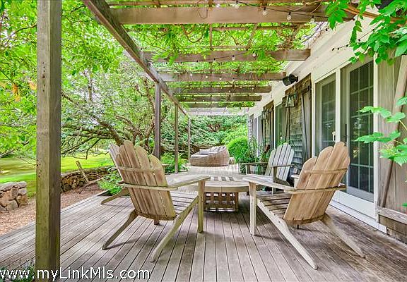 Pergola over the deck off the kitchen and living room