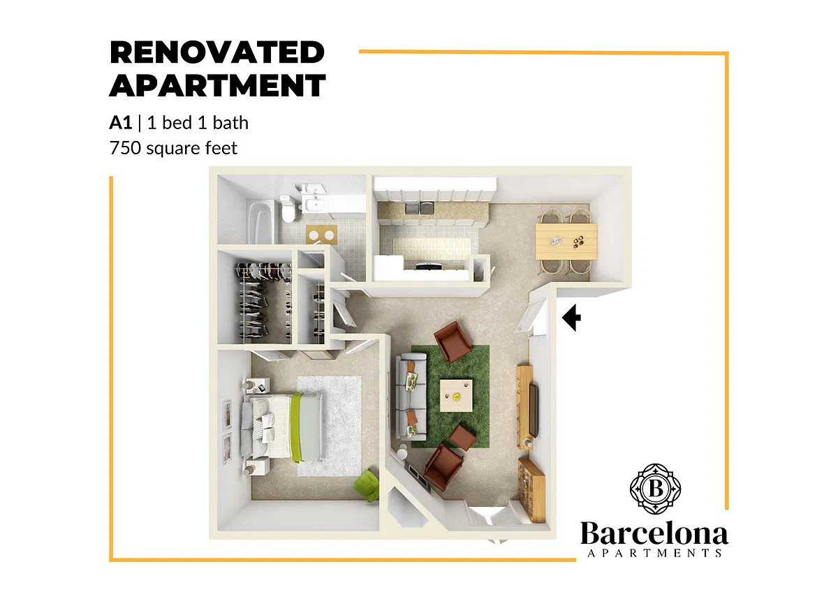 Floor plan A1 Renovated