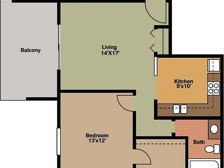 1x1 Floor Plan 1x1 Floor Plan