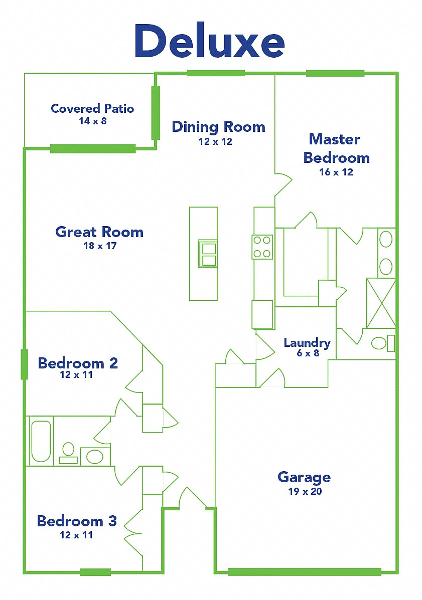 Floor plan Deluxe - Garage Included