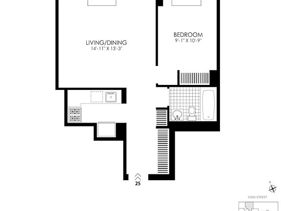 2nd image of 410 W 53rd St APT 725