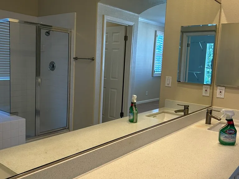 Master bathroom, freshly painted interiors