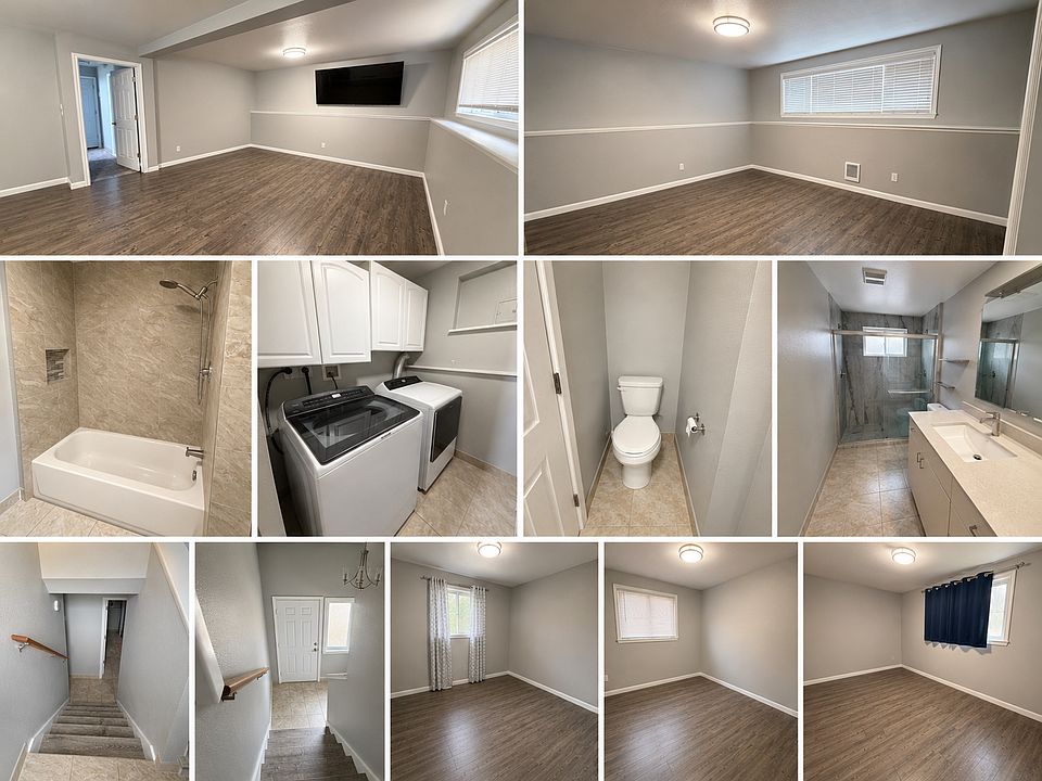 1st Row- Downstairs Living Space.
2nd Row- Downstairs Bathroom, Laundry, Upstairs Bathroom.
3rd row- Front door, Upstairs Bedrooms.