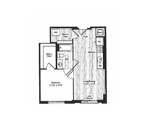 Floor plan Hepburn 3B