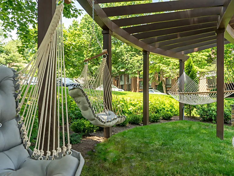 Pergola Courtyard Lounge with Hammocks
