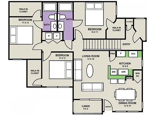 Floor plan The Sandhill w/Garage