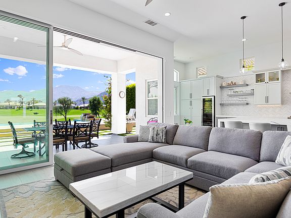 Bring indoor living outdoors with the convenience of the large glass sliding doors!
