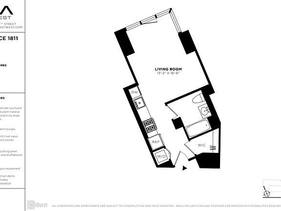 2nd image of 625 W 57th St APT 1811