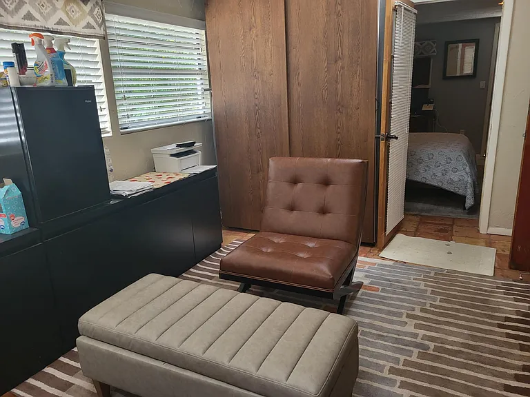 Living area adjacent to Bedroom in separate living area