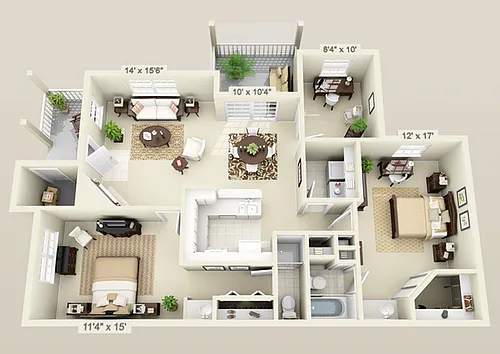 Floor plan 2b Luxe