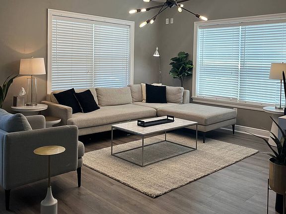 Large open concept, modern living room.