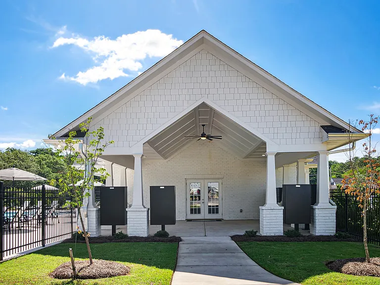 Exterior view of the clubhouse