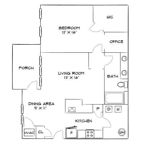 Floor plan Design 1B