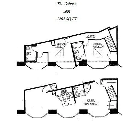 Floor plan Osborn 2F Two Story Suite