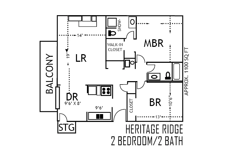 Floor plan 2 bedroom
