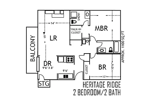Floor plan 2 bedroom