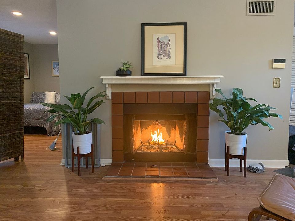 Downstairs fireplace