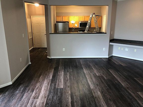 view from patio door to kitchen and front entrance