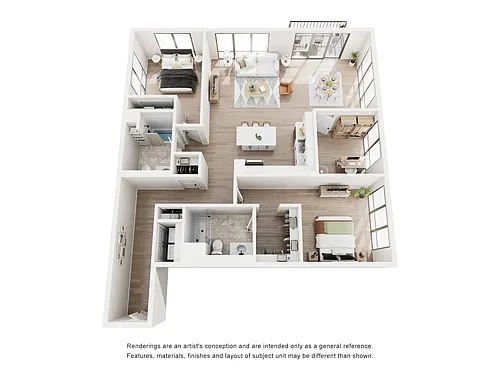 Floor plan B4 Two Bedroom w/Den Two Bathroom