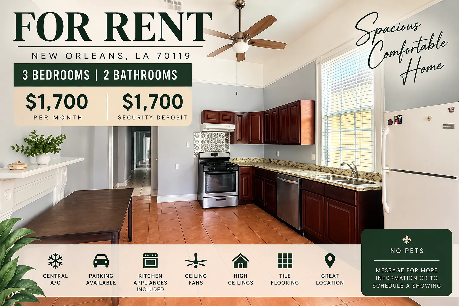 3 bed, 1400 sqft, $1,700 — Photo 1