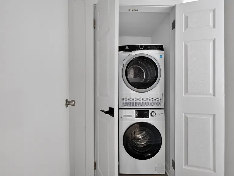 Elevate your daily routine with in-unit laundry facilities at The Woods at Ambler, an Eagle Rock Community. Enjoy the convenience of modern appliances in a stylish, space-efficient design. Schedule your tour today!
