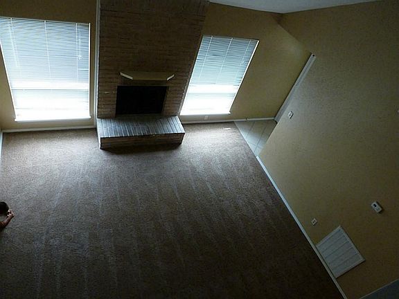 View of living area from loft