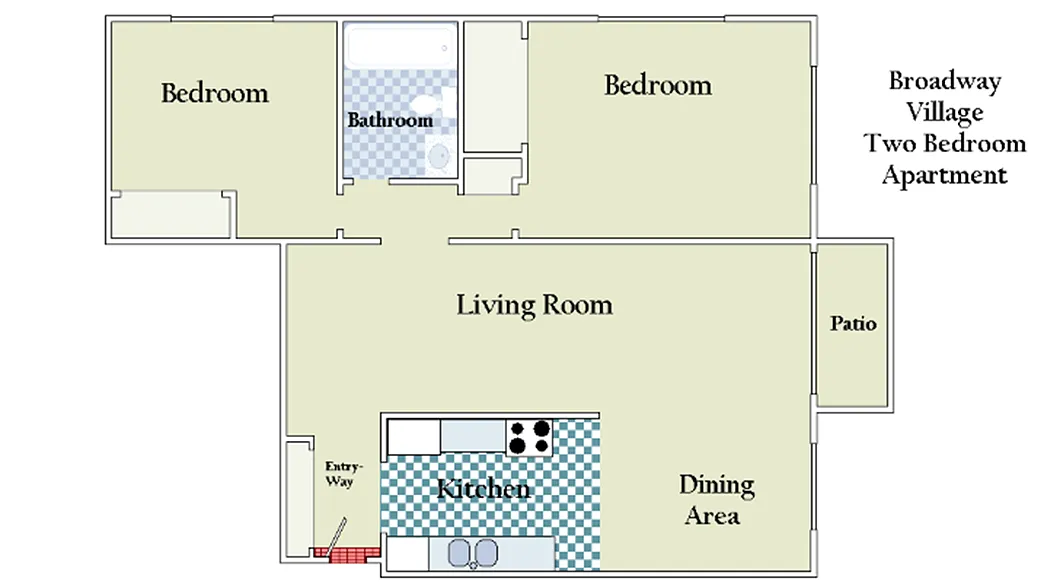 Floor plan Two Bedroom North