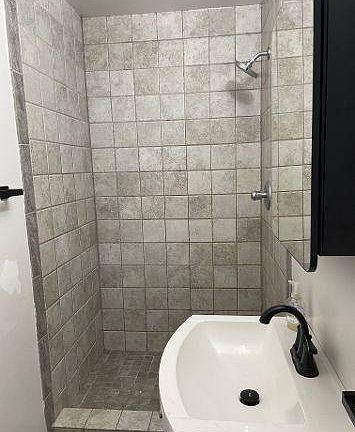 Tiled shower