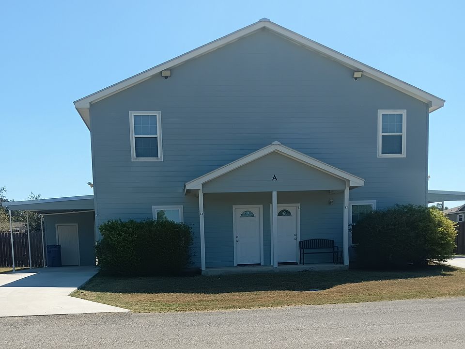 Front view of duplex. A2 is the unit on the right.
