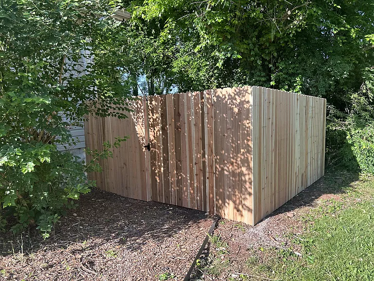 gate to backyard from driveway