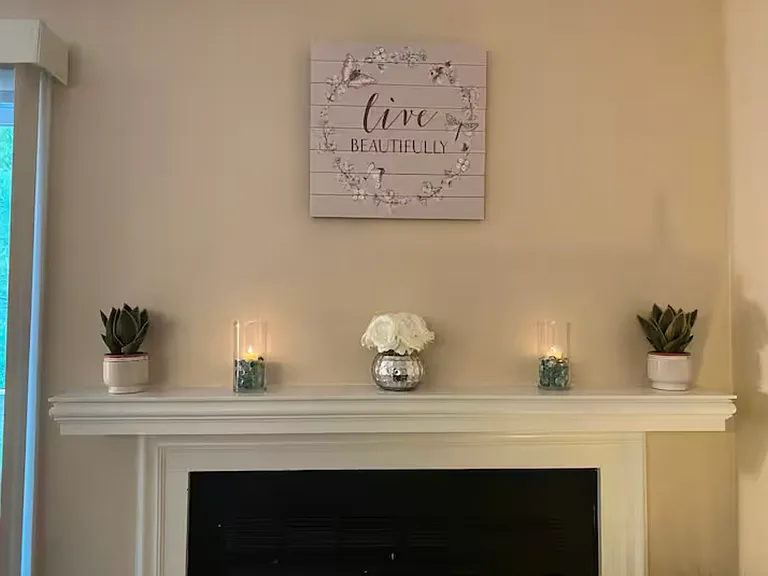 Fireplace in living room