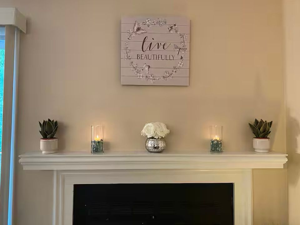 Fireplace in living room