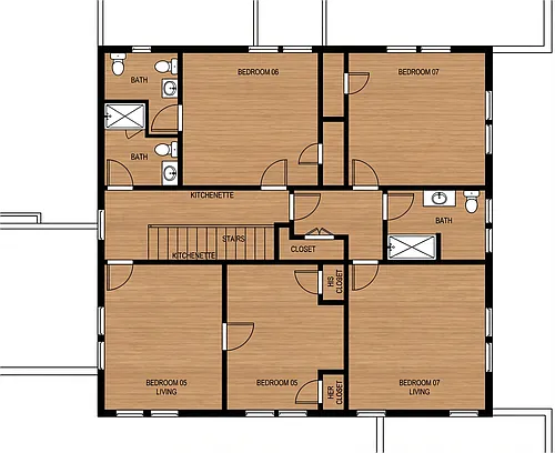 Floor plan 801 E Marion St 4B