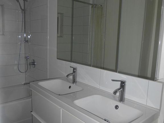 completely remodeled modern main bathroom