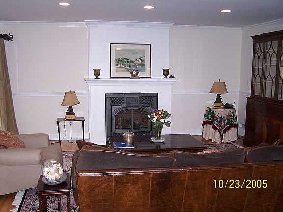 gas fireplace in living room