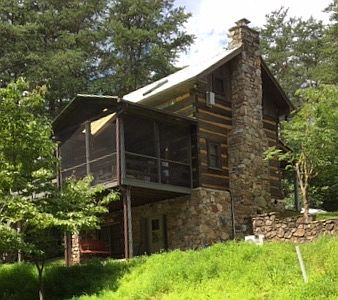 Screened porch back view
